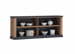 Dressoirs|Dressoir Etienne 221cm - decor - industriële eik & zwart