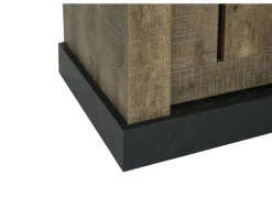 Dressoirs|Dressoir Etienne 221cm - decor - industriële eik & zwart