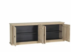 Dressoirs|Dressoir Grimaldi 240cm - eik massief & decor - naturel