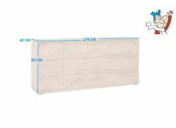 Dressoirs|Dressoir Image 179cm - decor - honing eik