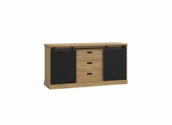 Dressoir Kaszimiro 173cm - decor - waterford eik & zwart- Dressoirs