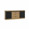 Dressoirs|Dressoir Kaszimiro 213cm - decor - waterford eik & zwart