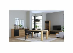 Dressoirs|Dressoir Kaszimiro 213cm - decor - waterford eik & zwart