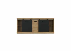 Dressoirs|Dressoir Kaszimiro 213cm - decor - waterford eik & zwart