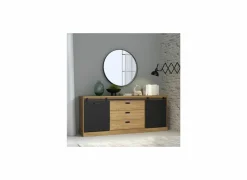 Dressoirs|Dressoir Kaszimiro 213cm - decor - waterford eik & zwart