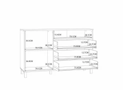Dressoir Killarney 138cm - decor - mauvela oak & sand- Dressoirs