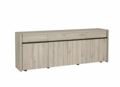 Dressoir Lucca 248cm - decor - millenium eik & lichtgrijs- Dressoirs
