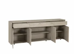 Dressoir Lucca 248cm - decor - millenium eik & lichtgrijs- Dressoirs