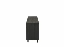 Dressoirs|Dressoir Mauri 240cm - eik massief & decor - zwart