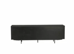 Dressoirs|Dressoir Mauri 240cm - eik massief & decor - zwart