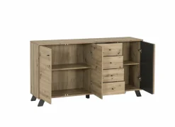 Dressoir Medan 165cm - decor - artisanale eik- Dressoirs