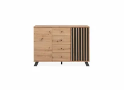 Dressoir Medan 118cm - melamine - artisanale eik- Dressoirs