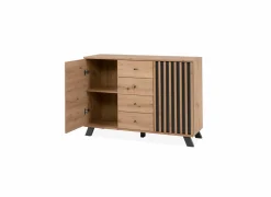 Dressoir Medan 118cm - melamine - artisanale eik- Dressoirs