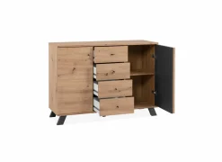 Dressoir Medan 118cm - melamine - artisanale eik- Dressoirs