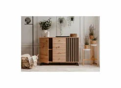 Dressoir Medan 118cm - melamine - artisanale eik- Dressoirs