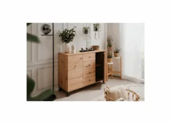 Dressoir Medan 118cm - melamine - artisanale eik- Dressoirs