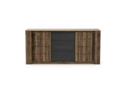 Dressoir Monaco 206cm - decor - saloon eik & zwart- Dressoirs