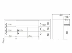 Dressoir Next 197cm - decor - wit & jackson hickory- Dressoirs