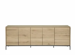 Dressoirs|Dressoir Nomade 240cm - eik massief & decor - naturel