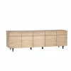 Dressoir Palacio 250cm - eik massief & decor- naturel- Dressoirs