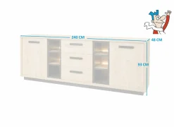 Dressoirs|Dressoir Percy 240cm - decor - castella eik