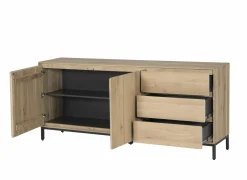 Dressoir Polar 190cm - eik massief & decor - naturel- Dressoirs