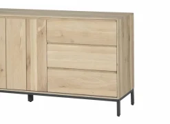 Dressoir Polar 190cm - eik massief & decor - naturel- Dressoirs
