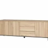 Dressoirs|Dressoir Polar 250cm - eik massief  & decor - naturel