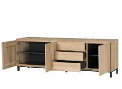 Dressoirs|Dressoir Polar 250cm - eik massief  & decor - naturel