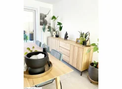 Dressoirs|Dressoir Polar 250cm - eik massief  & decor - naturel