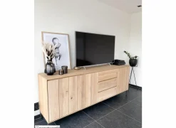 Dressoirs|Dressoir Polar 250cm - eik massief  & decor - naturel