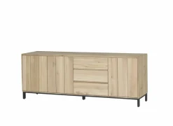 Dressoir Polar 225cm - eik massief & decor - naturel- Dressoirs