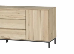 Dressoir Polar 225cm - eik massief & decor - naturel- Dressoirs