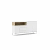 Dressoirs|Dressoir Roomers 176cm - spaanplaat - witte eik