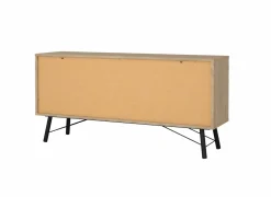 Dressoir Ry 151cm - decor - bruin & zwart- Dressoirs