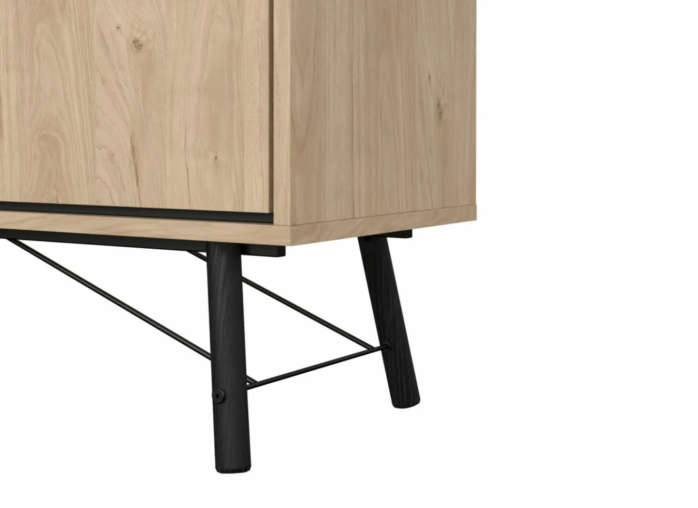 Dressoir Ry 151cm - decor - bruin & zwart- Dressoirs