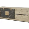 Dressoir Sacha 240cm - melamine - canyon oak & marble- Dressoirs