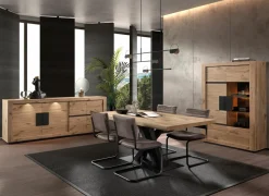 Dressoir Sanmarino 240cm - melamine - canyon oak- Dressoirs