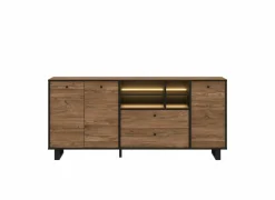 Dressoir Sewill 181cm - decor - eik & zwart- Dressoirs