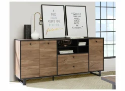 Dressoir Sewill 181cm - decor - eik & zwart- Dressoirs