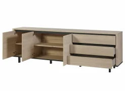 Dressoir Tyler 243cm - melamine - urban oak- Dressoirs