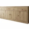 Dressoirs|Dressoir Valencia 225cm - melamine - lichte eik