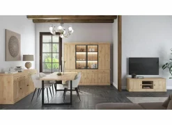 Dressoirs|Dressoir Valencia 225cm - melamine - lichte eik