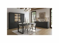 Dressoir Valencia 225cm - melamine - zwarte eik- Dressoirs