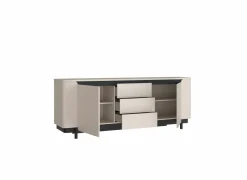 Dressoirs|Dressoir Vodol 205cm - decor - zand & zwart