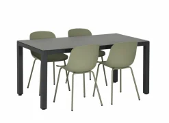 Eetkamer Breeze 160x80cm met 4 stoelen Atacama- Niet Voorgemonteerd