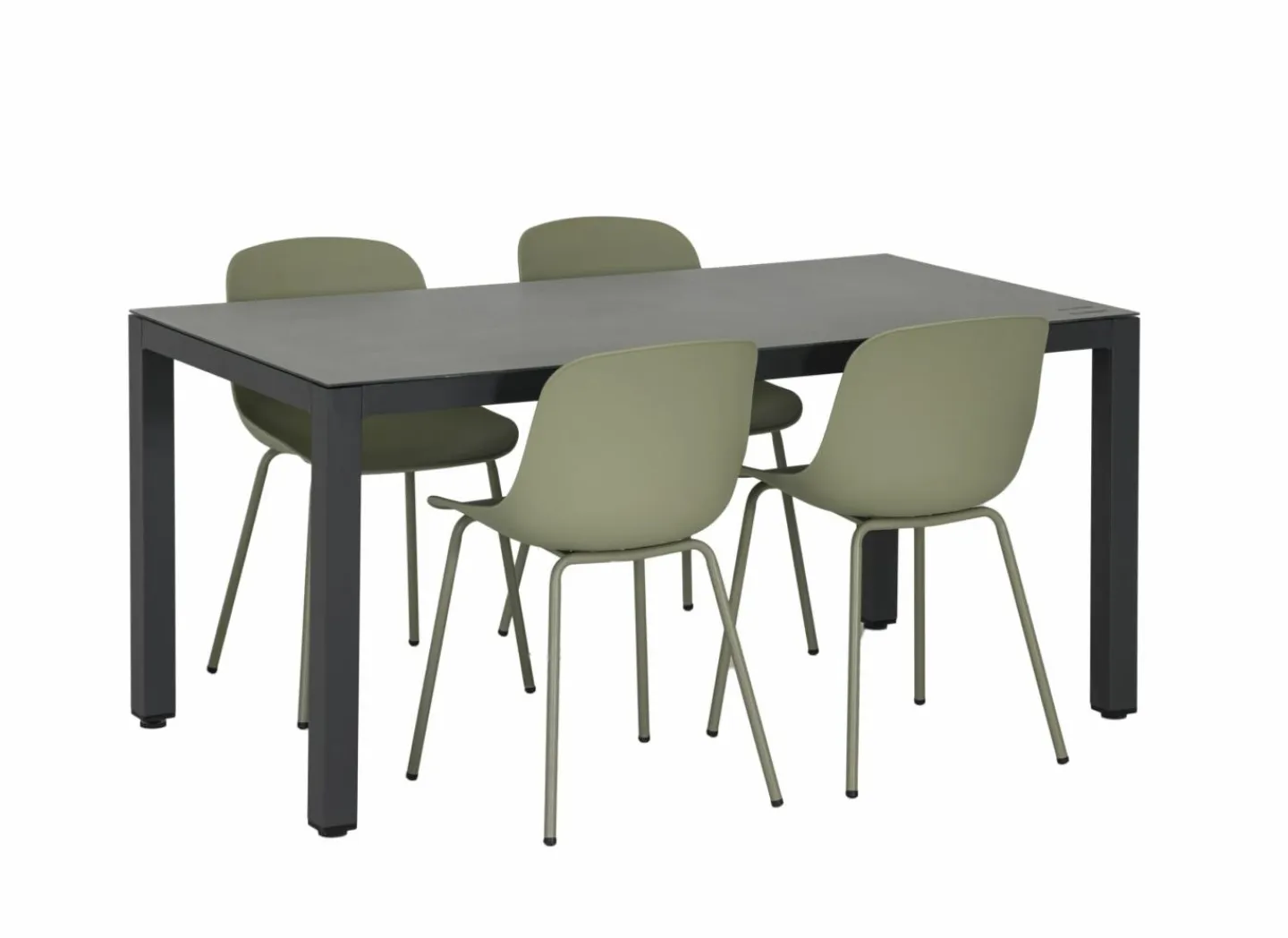 Eetkamer Breeze 160x80cm met 4 stoelen Atacama- Niet Voorgemonteerd