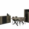 Eetkamer Monaco  met 4 stoelen Churchill - tafel 180x90cm - dressoir 206cm - kast 114cm- Niet Voorgemonteerd