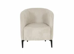 Fauteuil Capri 67x71x73cm - ribfluweel - ivoor- Fauteuils