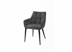 Fauteuil Conan 61x56x84cm - stof - donkergrijs- Fauteuils
